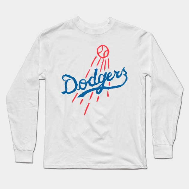 Los Angeles Dodgeeeers Long Sleeve T-Shirt by Very Simple Graph